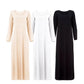 Muslim Women Long Sleeve Cotton Abaya Inner Dress