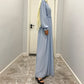 Agaric Laces Solid Color Chiffon Abaya Dress For Muslim Women