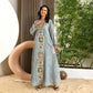 Muslim Women Sequins Embroidery Evening Party Kaftan Caftan Dress
