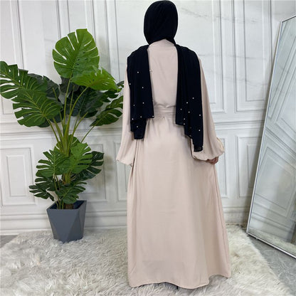 With Pockets 11 Color Options Kimono Cardigan Open Abaya Dress For Muslim Women