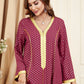 Eid Dress Middle East Arab Muslim Women Fashion Polka Dot Kaftan Dress
