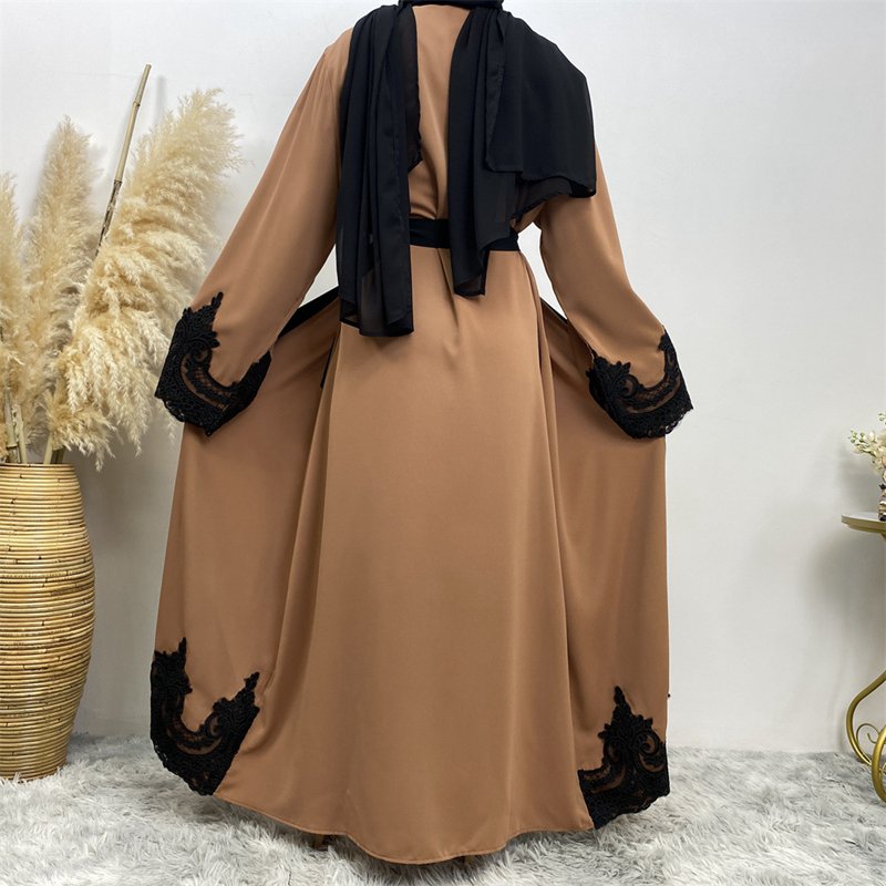 Muslim Women Fashion Ramadan Cardigan Maxi Robe Open Abaya Dress