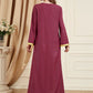 Eid Dress Middle East Arab Muslim Women Fashion Polka Dot Kaftan Dress