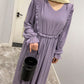 Agaric Laces Solid Color Chiffon Abaya Dress For Muslim Women