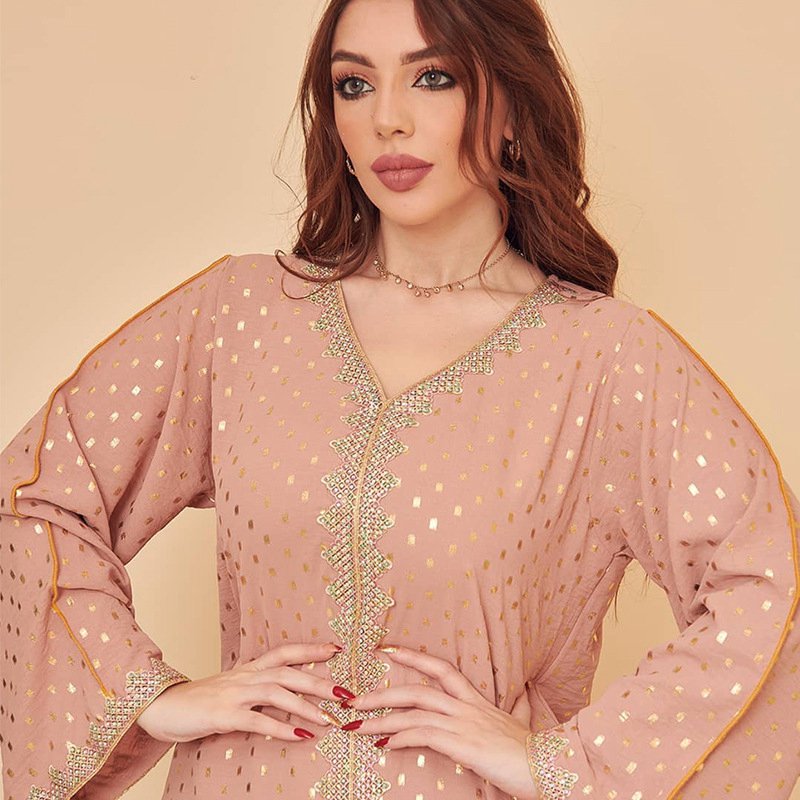 Eid Dress 11 Color Options Middle East Turkish Moroccan Women Bronzing Luxury Caftan Kaftan Dress