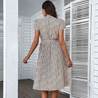 Women V-neck Leopard Printed Dress