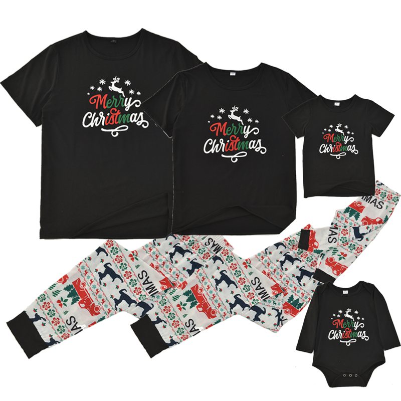 Girls short sleeve online christmas pajamas