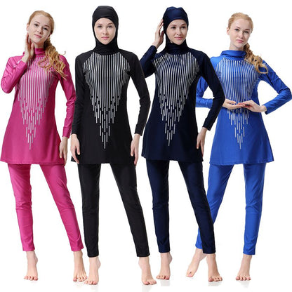 Muslim Women Hooded Swimwear Swimsuit Burkinis