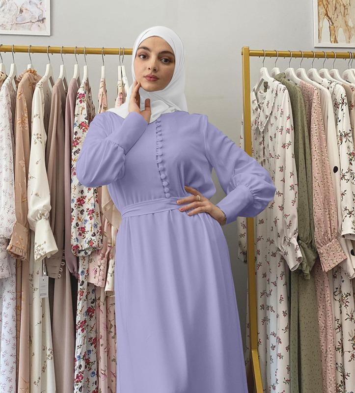 Muslim Women Chiffon Abaya Dress