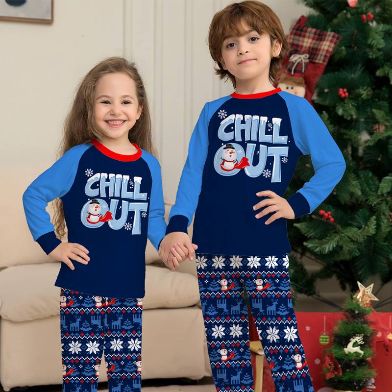 Printed Matching Family Funny Christmas Pajamas Sets Pjs