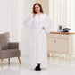 8 Color Options Satin Lantern Sleeve Open Abaya Dress Muslim Dubai Women