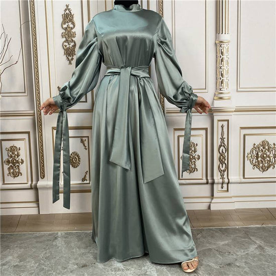 Elegant Satin Abaya Dress For Muslim Women – Urgarment