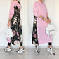 Muslim Women Flower Printed Winterfall Hoodie Long Dress