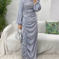 Muslim Women Silk Feeling Abaya Dress
