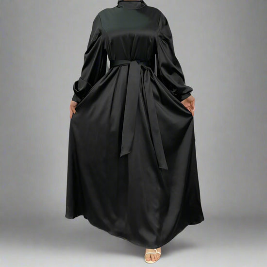 Elegant Satin Abaya Dress For Muslim Women – Urgarment