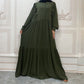 Muslim Women Chiffon Solid Color Abaya Dress