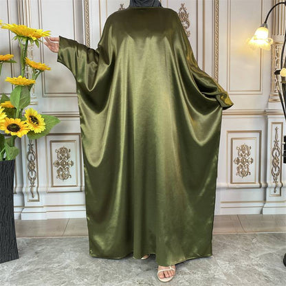 Satin Farasha Abaya Dress For Muslim Women