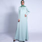 Muslim Women Matte Abaya Dress With Pocket
