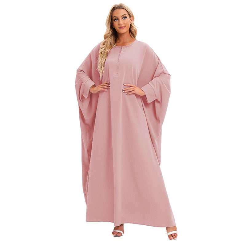 15 Color Options Muslim Women Farasha Abaya Dress