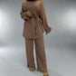 Muslim Women Office Clothing Wear Suit Nida Tops And Pants Set