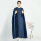 Turkish Dubai Muslim Women Cotton Blended Open Abaya Dress