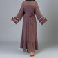 Nida Solid Color Loose Abaya Dress For Muslim Women
