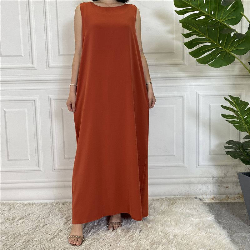 12 Color Options Muslim Women Nida Underdress Sleeveless Inner Slip Under Dress