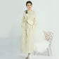 Turkish Dubai Muslim Women Cotton Blended Open Abaya Dress