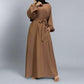 14 Color Options Elasticized Cuff Nida Abaya Dress With Pocket