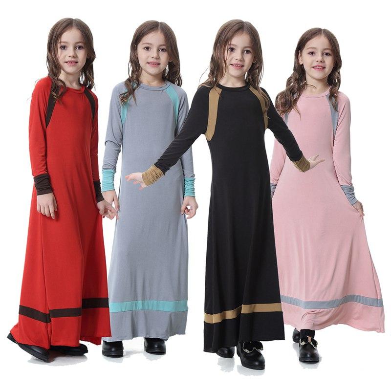 Islamic Muslim Clothing Girls Outfits Abaya Dress