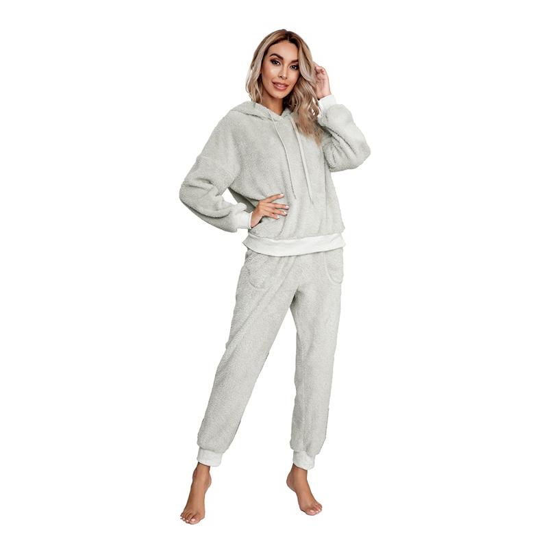 Women Polar Fleece Loungewear Set Hoodies And Sweatpants