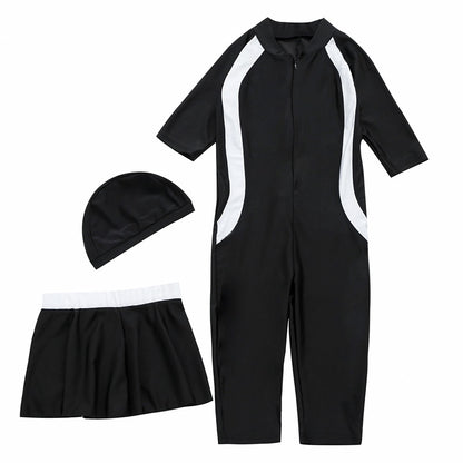 Muslim Girl Burkinis 3 Pieces Set Child Swimwear Swimsuit