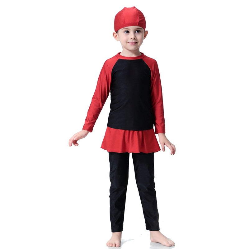 3 Pieces Set Girl Burkinis Muslim Child Swimwear Swimsuit