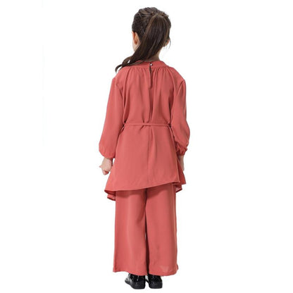 Muslim Girl Clothing Set Blouse Tops And Pants