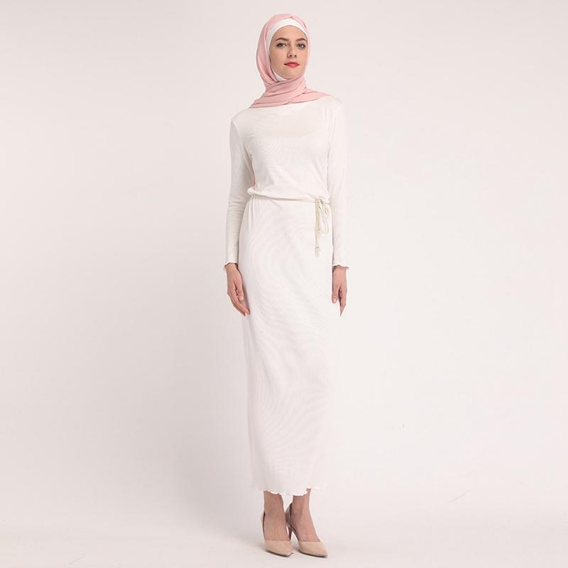 Muslim Long Sleeve Abaya Inner Slip Wear Dress