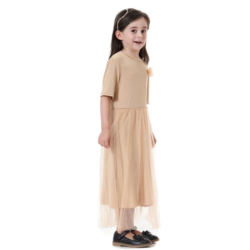 Muslim Kids Clothes Girl Fashion Mesh Dress – urgarment