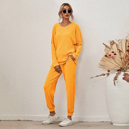 Long Sleeve Loungewear Women 2 Piece Sets Sleepwear