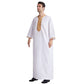 Muslim Three-quarter Sleeves Embroidered Men Thobe