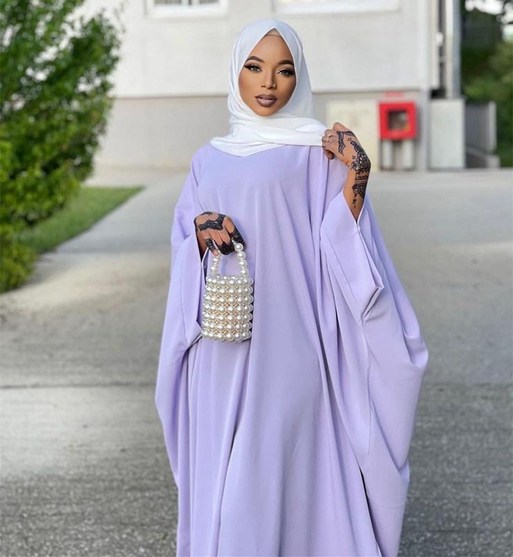 10 Colors Option Muslim Women Nida Farasha Abaya Dress With Hijab Scarf