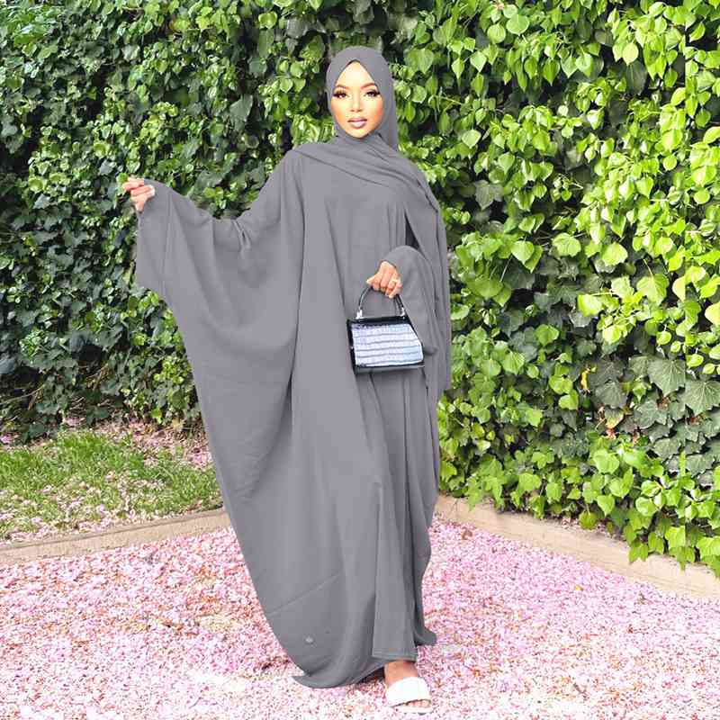 10 Colors Option Muslim Women Nida Farasha Abaya Dress