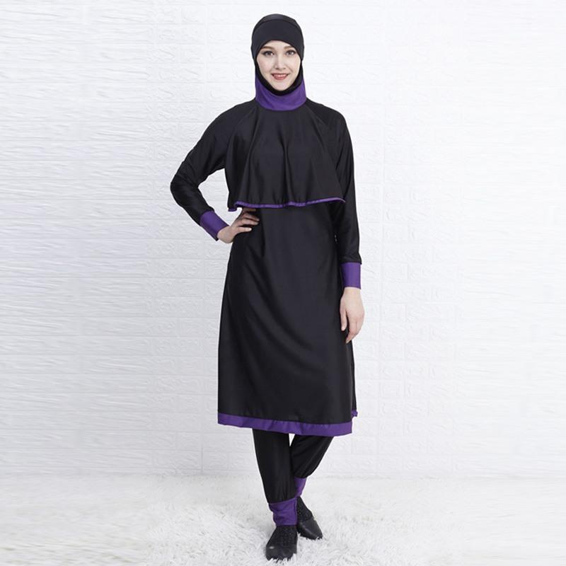 Muslim Women Swimsuit Black Burkinis Muslim Swimwear