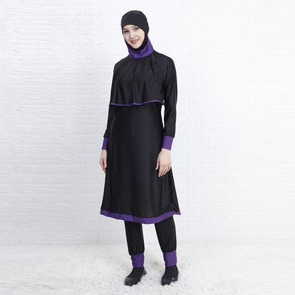 Muslim Women Swimsuit Black Burkinis Muslim Swimwear