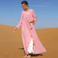 Double Layer Double Color Chiffon Reversible Cardigan Open Abaya Robe Dress