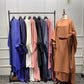 Islamic Muslim Women Haji Prayer Dress Abaya Overhead 2 Pieces Set Robe And Skirts