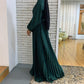 Muslim Pleated Satin Abaya Dress Online