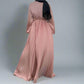 Muslim Pleated Satin Abaya Dress Online