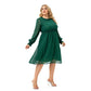 Plus Size Midi Printed Chiffon Dress For Women